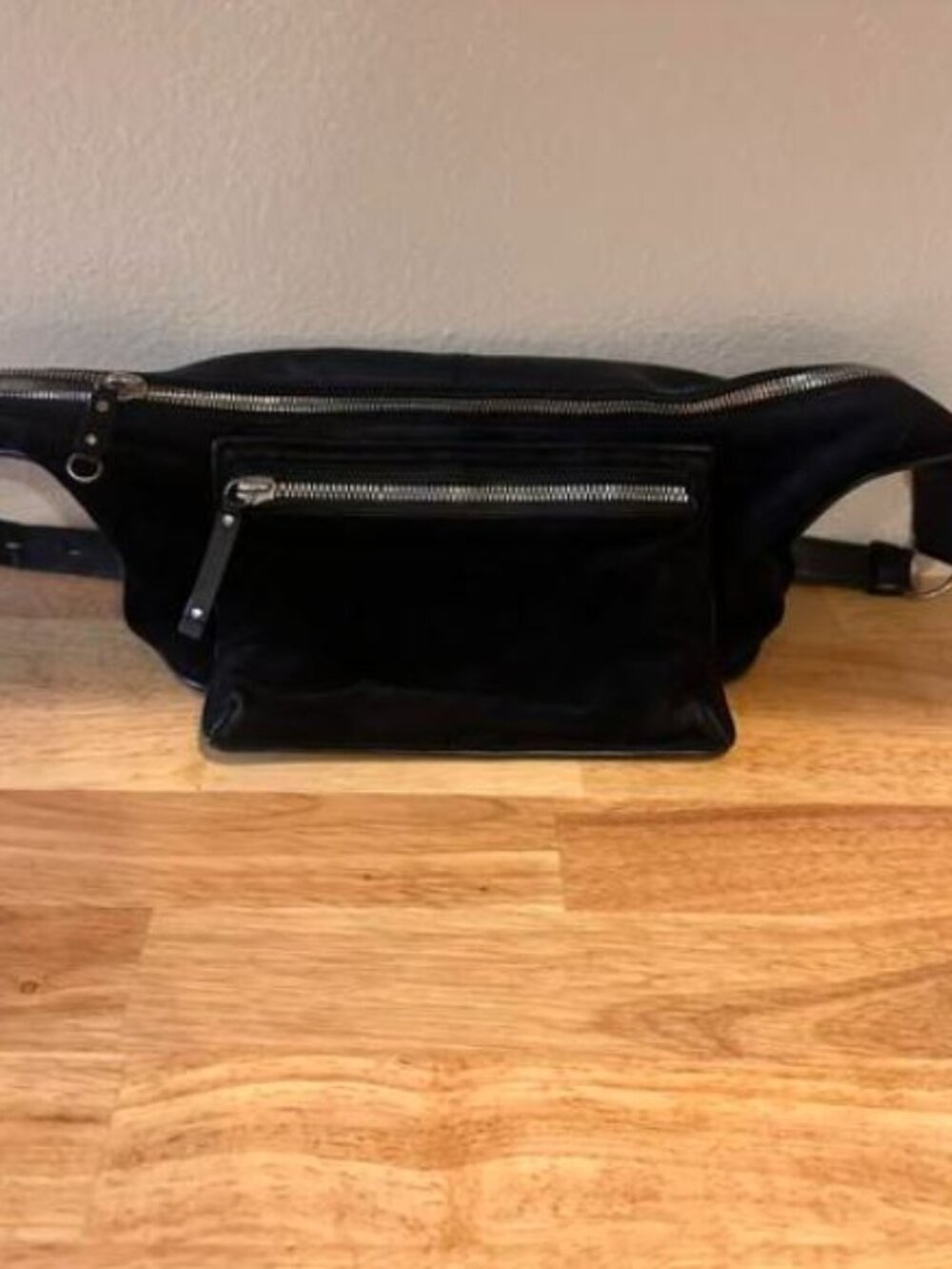 Rag & Bone | Suede Crossbody Waist or Sling Bag Fanny Pack Large Black